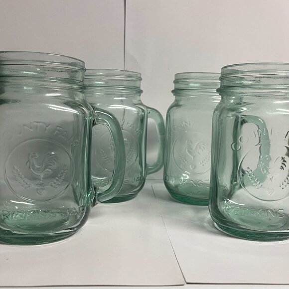 4 Country Fair Drinking Jars - Picture 4 of 4